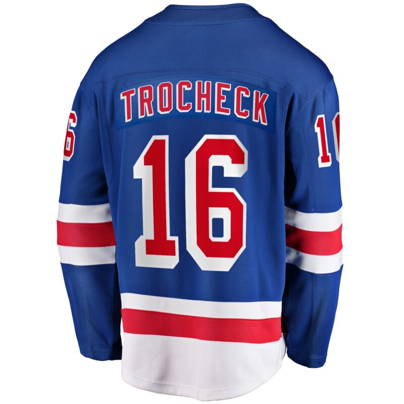 Vincent Trocheck New York Rangers Home Breakaway Player Jersey - Blue - Image 3