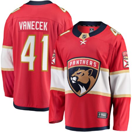 Vitek Vanecek Florida Panthers Home Breakaway Jersey - Red