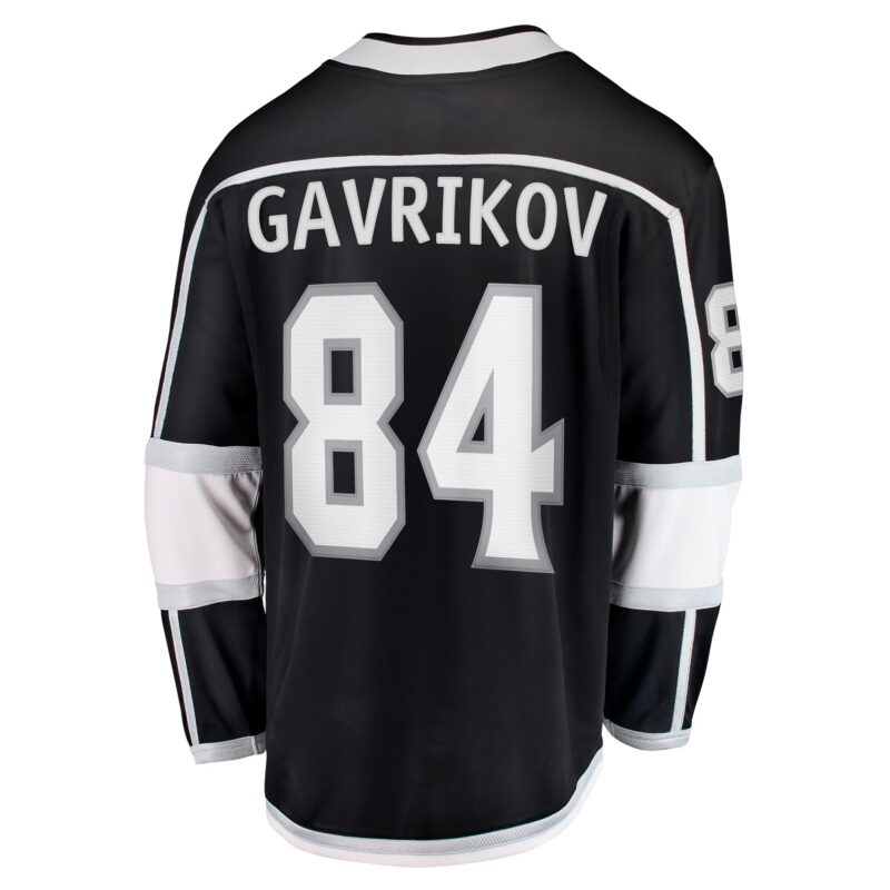 Vladislav Gavrikov Los Angeles Kings Home Breakaway Jersey - Black - Image 3