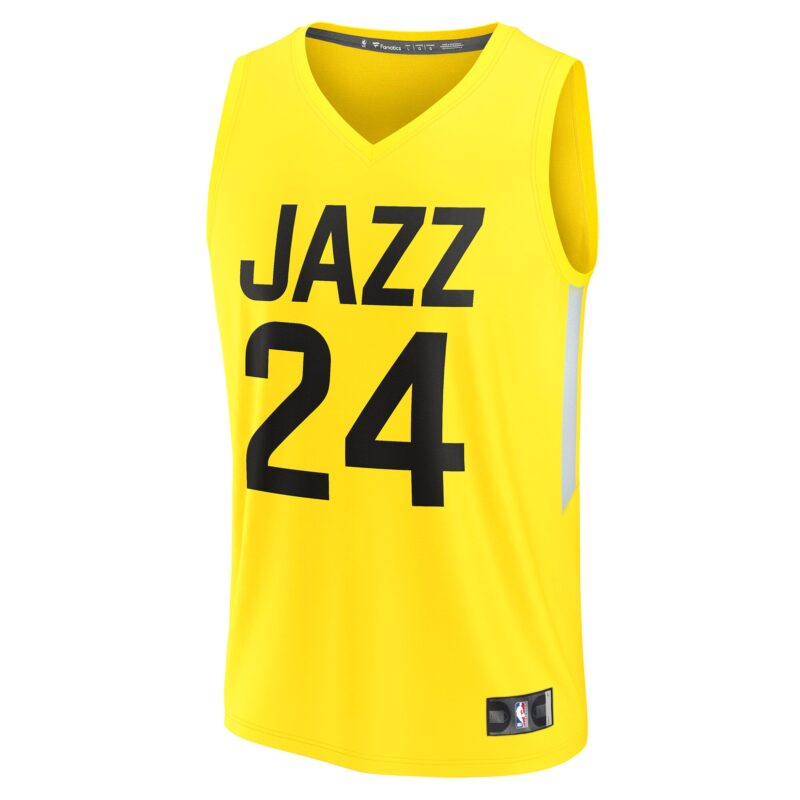 Walker Kessler Utah Jazz Fast Break Player Jersey - Icon Edition - Yellow - Image 2