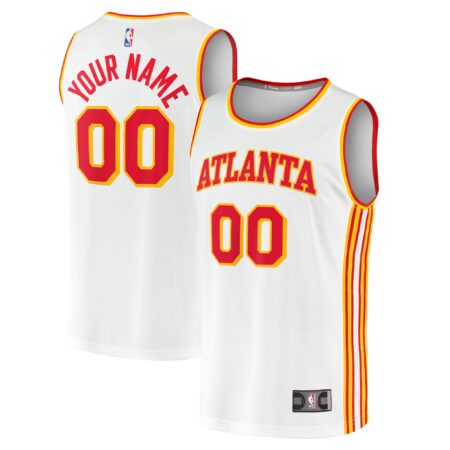 Atlanta Hawks Fast Break Custom Jersey - Association Edition - White