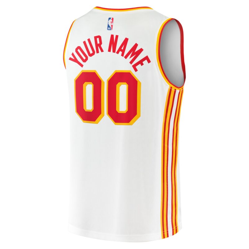 Atlanta Hawks Fast Break Custom Jersey - Association Edition - White - Image 3