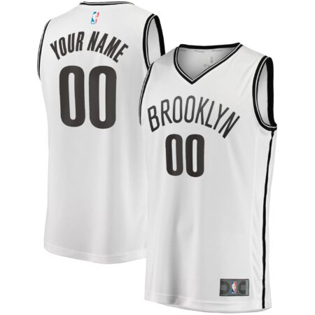Brooklyn Nets Fast Break Custom Jersey - Association Edition - White