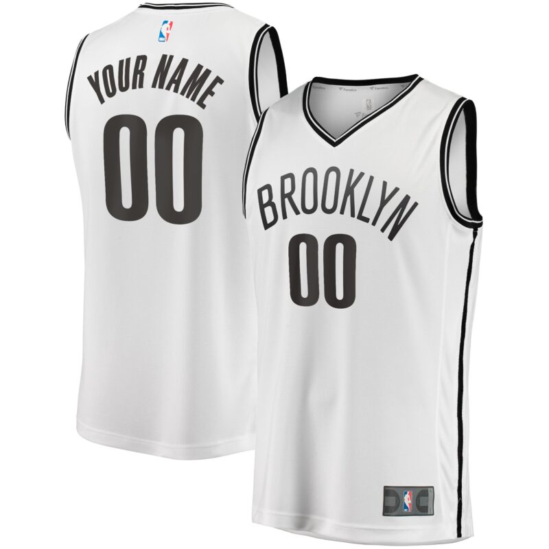 Brooklyn Nets Fast Break Custom Jersey - Association Edition - White