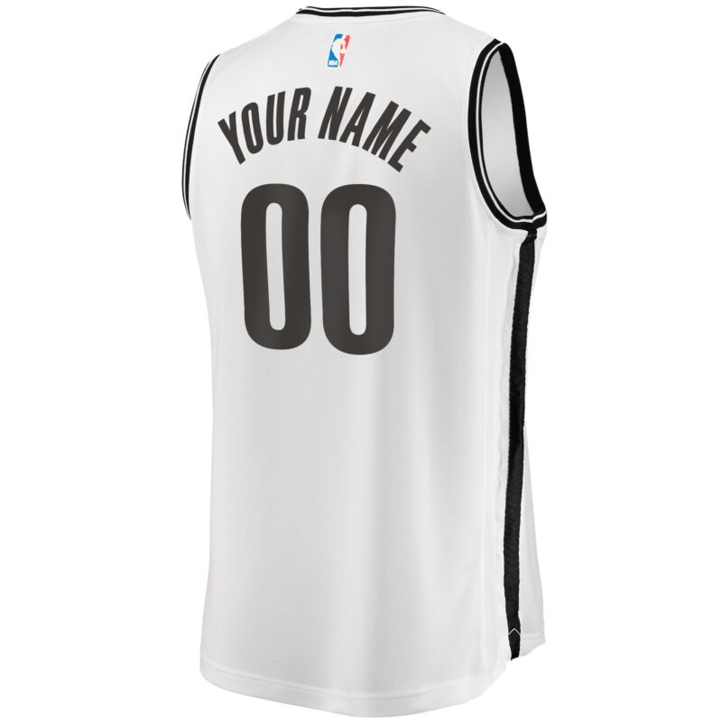 Brooklyn Nets Fast Break Custom Jersey - Association Edition - White - Image 3