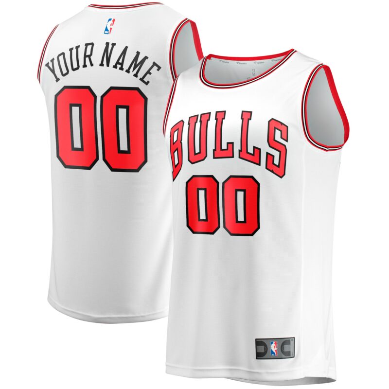 Chicago Bulls Fast Break Custom Jersey - Association Edition - White