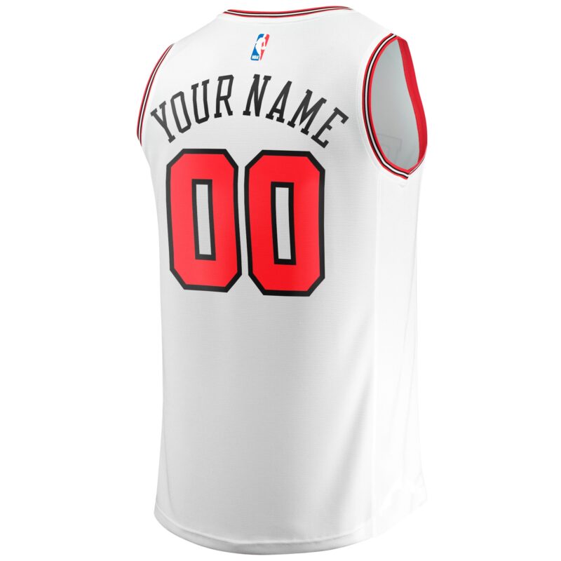 Chicago Bulls Fast Break Custom Jersey - Association Edition - White - Image 3