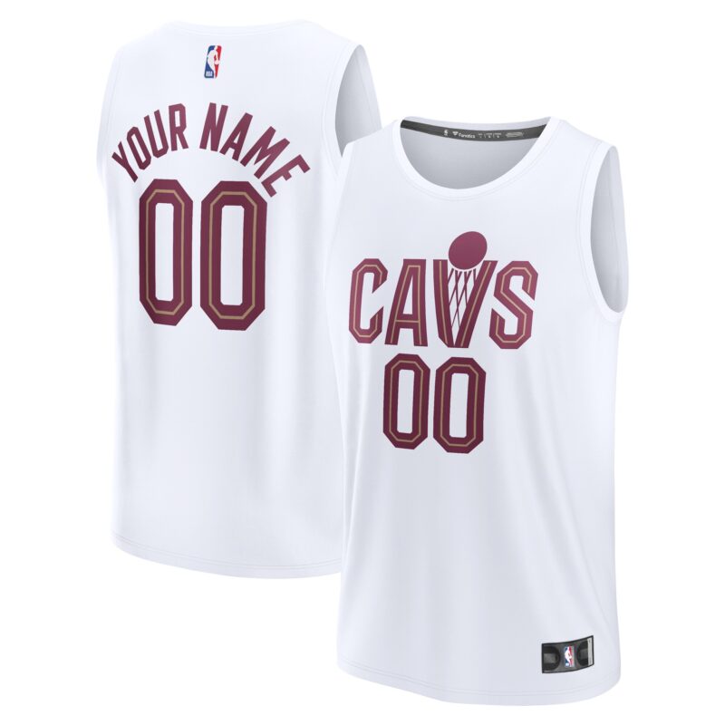 Cleveland Cavaliers Fast Break Custom Jersey - Association Edition - White