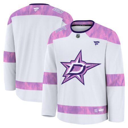 Dallas Stars 2024 Hockey Fights Cancer Practice Jersey - White