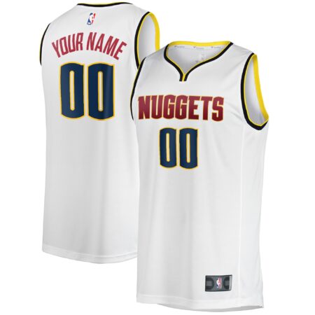 Denver Nuggets Fast Break Custom Jersey - Association Edition - White