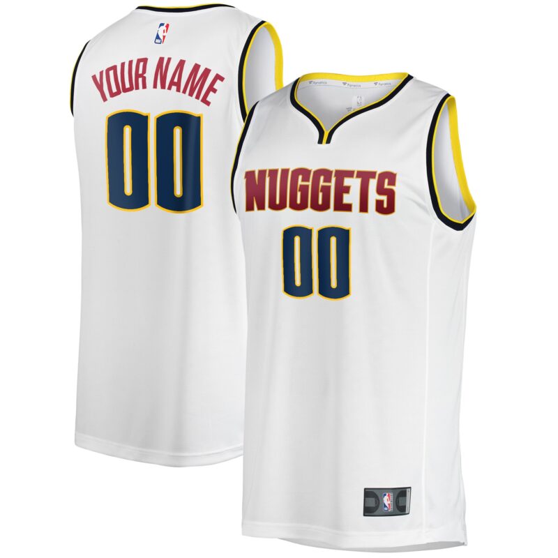 Denver Nuggets Fast Break Custom Jersey - Association Edition - White