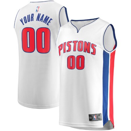 Detroit Pistons Fast Break Custom Jersey White - Association Edition