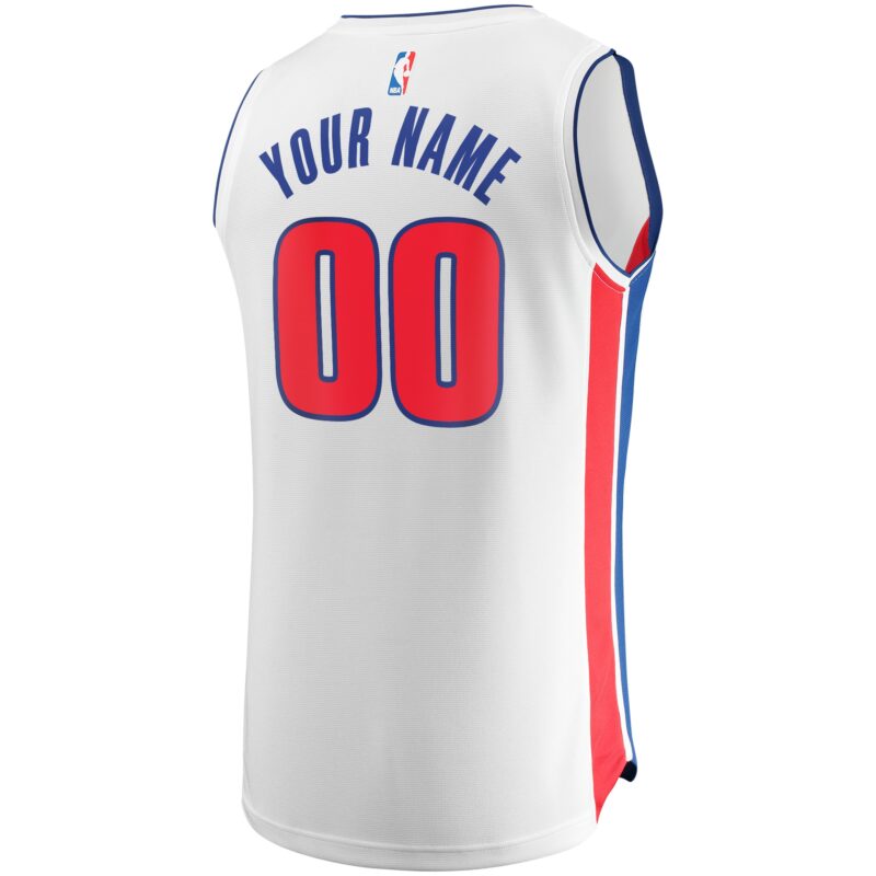 Detroit Pistons Fast Break Custom Jersey White - Association Edition - Image 3