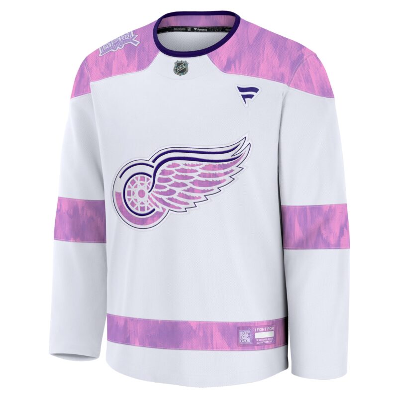 Detroit Red Wings 2024 Hockey Fights Cancer Practice Jersey - White - Image 2