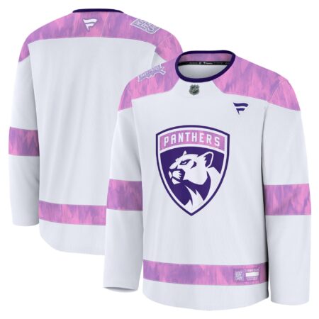 Florida Panthers 2024 Hockey Fights Cancer Practice Jersey - White