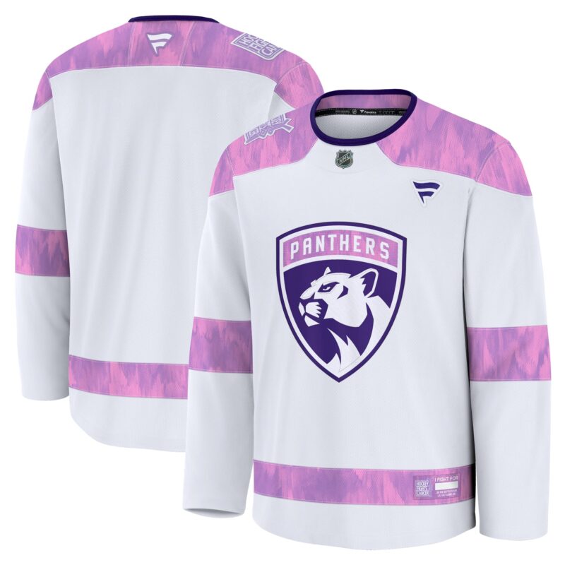 Florida Panthers 2024 Hockey Fights Cancer Practice Jersey - White