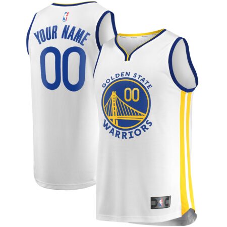 Golden State Warriors Fast Break Custom Jersey White - Association Edition