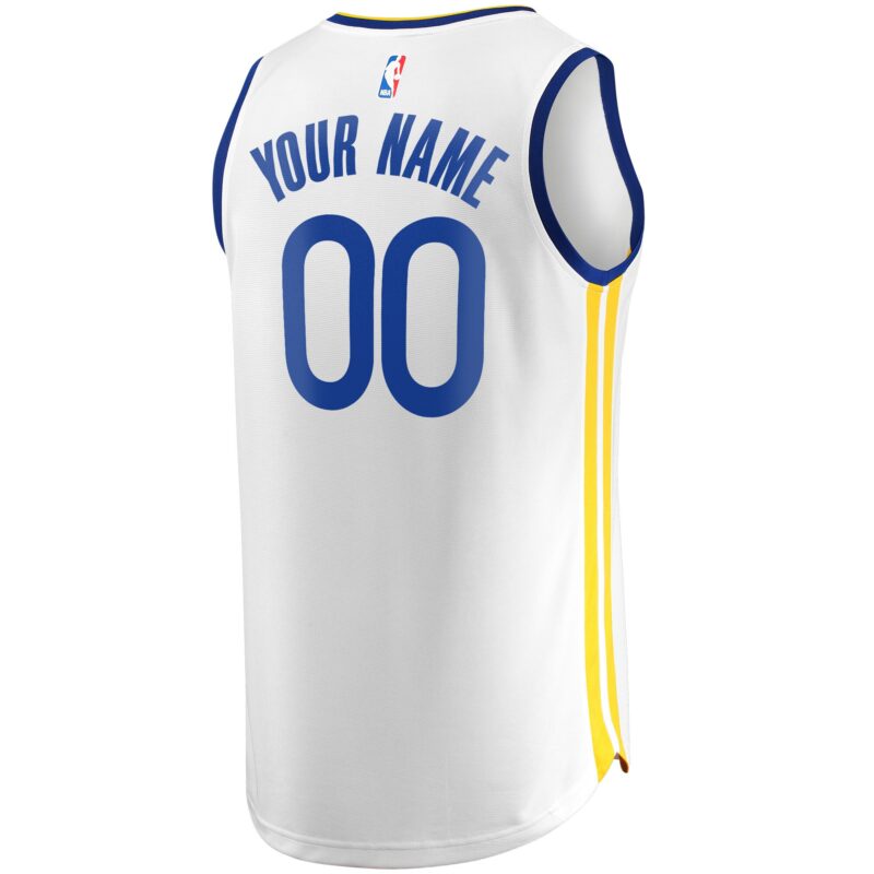Golden State Warriors Fast Break Custom Jersey White - Association Edition - Image 3
