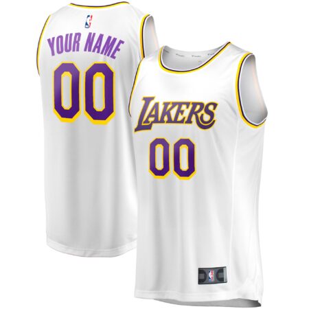 Los Angeles Lakers Fast Break Custom Jersey - Association Edition - White