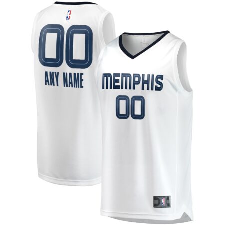 Memphis Grizzlies Fast Break Custom Jersey - Association Edition - White