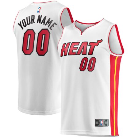 Miami Heat Fast Break Custom Jersey - Association Edition - White