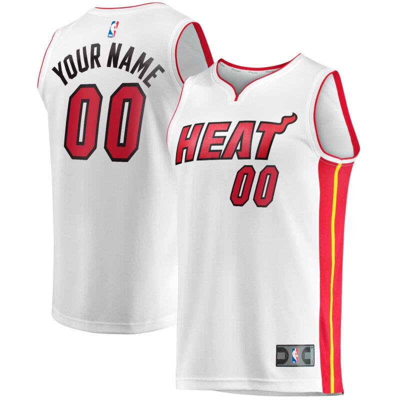 Miami Heat Fast Break Custom Jersey - Association Edition - White