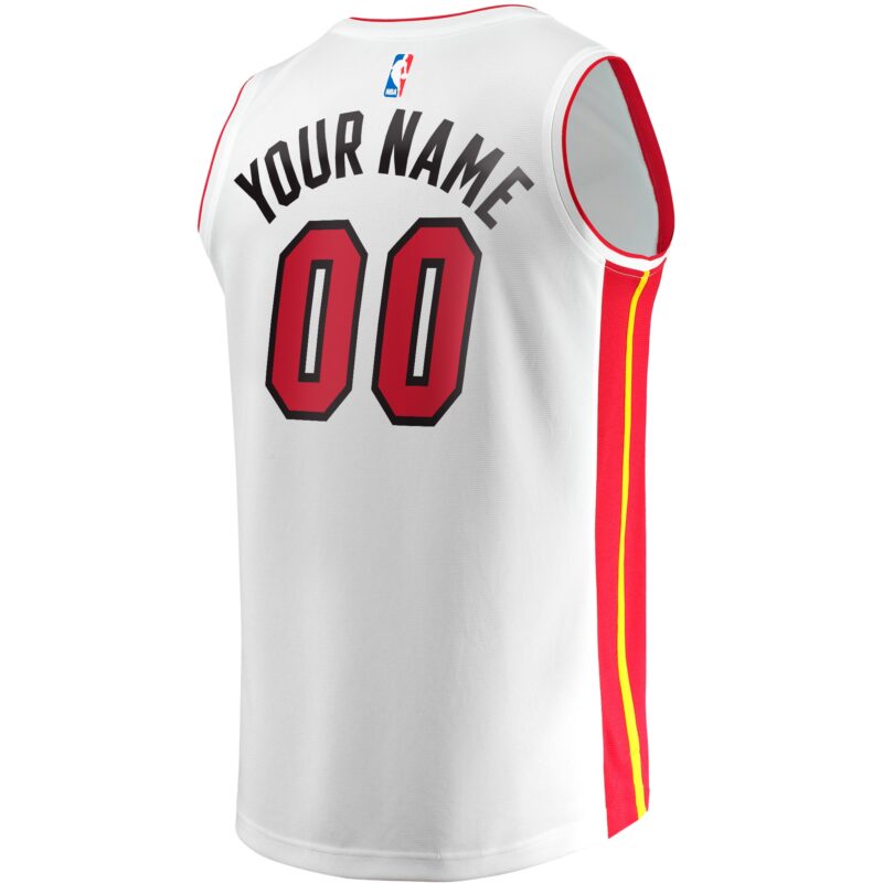 Miami Heat Fast Break Custom Jersey - Association Edition - White - Image 3