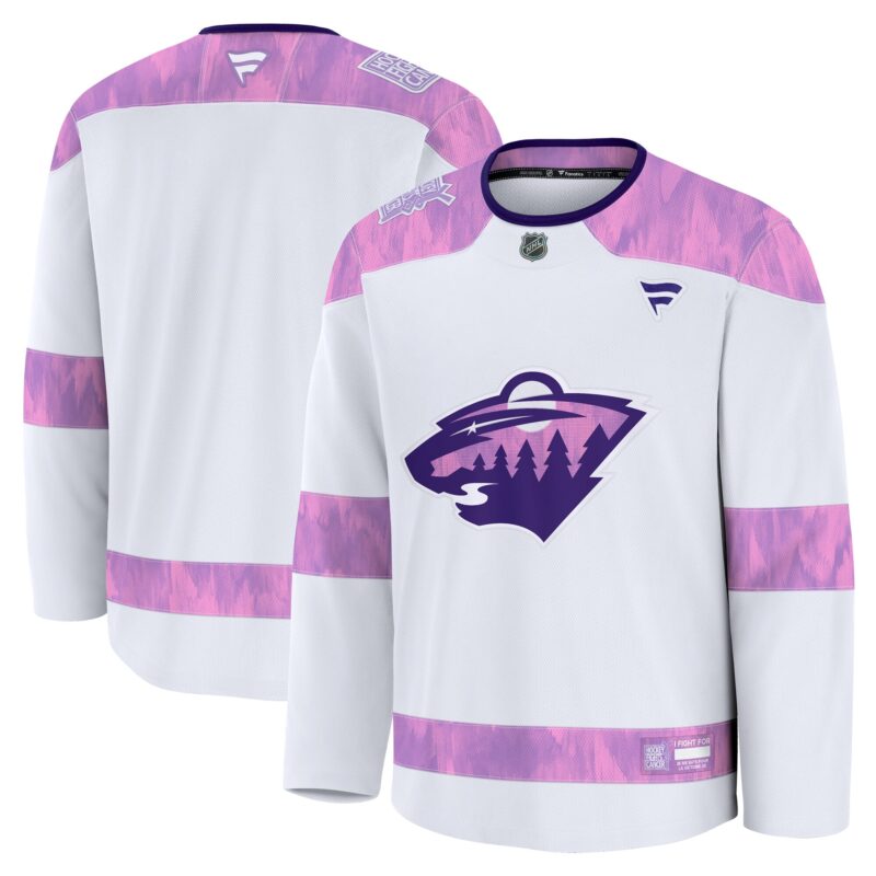 Minnesota Wild 2024 Hockey Fights Cancer Practice Jersey - White