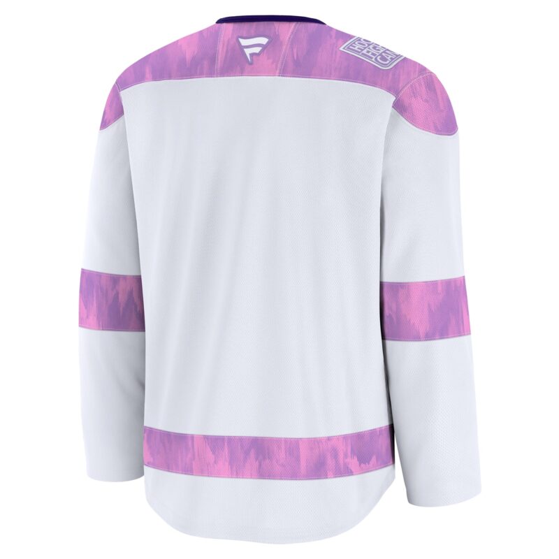 New Jersey Devils 2024 Hockey Fights Cancer Practice Jersey - White - Image 3