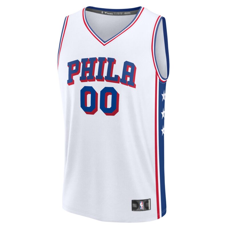 Philadelphia 76ers Fast Break Custom Jersey - Association Edition - White - Image 2