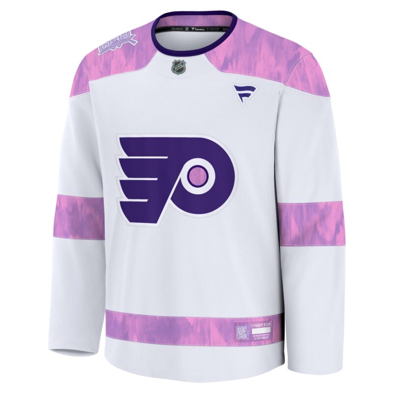 Philadelphia Flyers 2024 Hockey Fights Cancer Practice Jersey - White - Image 2