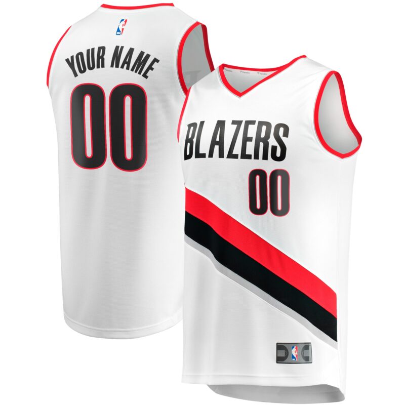 Portland Trail Blazers Fast Break Custom Jersey - Association Edition - White