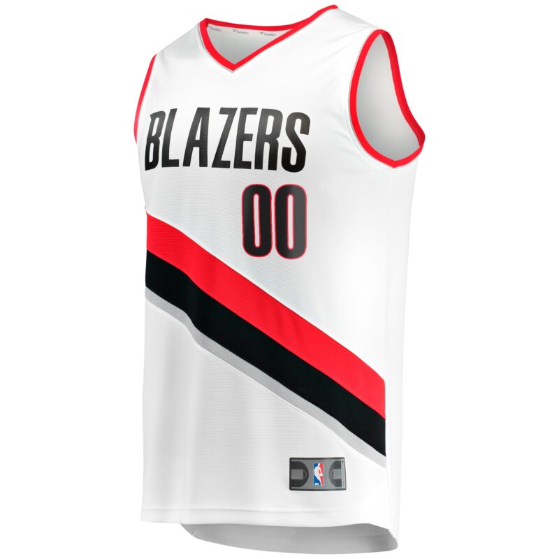 Portland Trail Blazers Fast Break Custom Jersey - Association Edition - White - Image 2