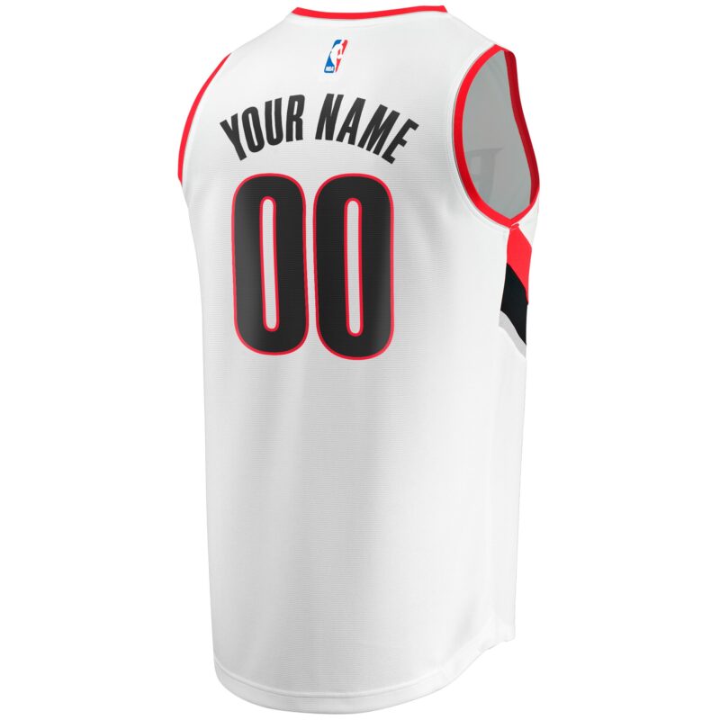 Portland Trail Blazers Fast Break Custom Jersey - Association Edition - White - Image 3