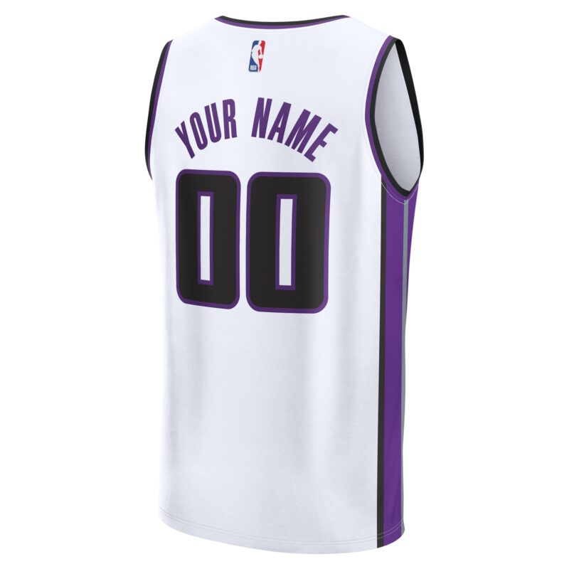 Sacramento Kings Fast Break Custom Jersey - Association Edition - White - Image 3