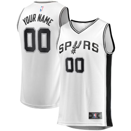 San Antonio Spurs Fast Break Custom Jersey - Association Edition - White