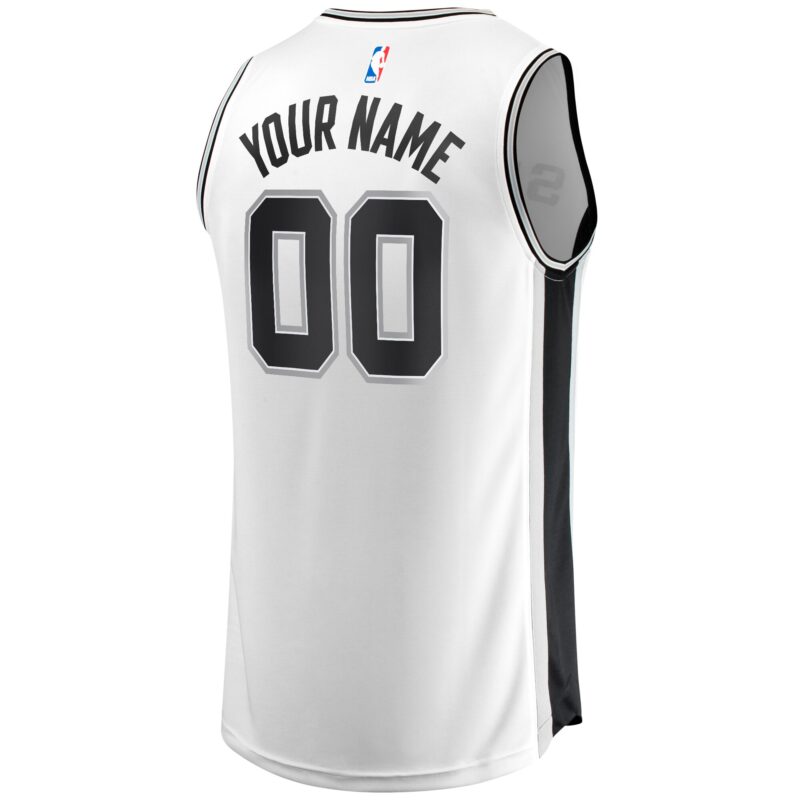 San Antonio Spurs Fast Break Custom Jersey - Association Edition - White - Image 3