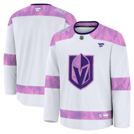 Vegas Golden Knights 2024 Hockey Fights Cancer Practice Jersey - White