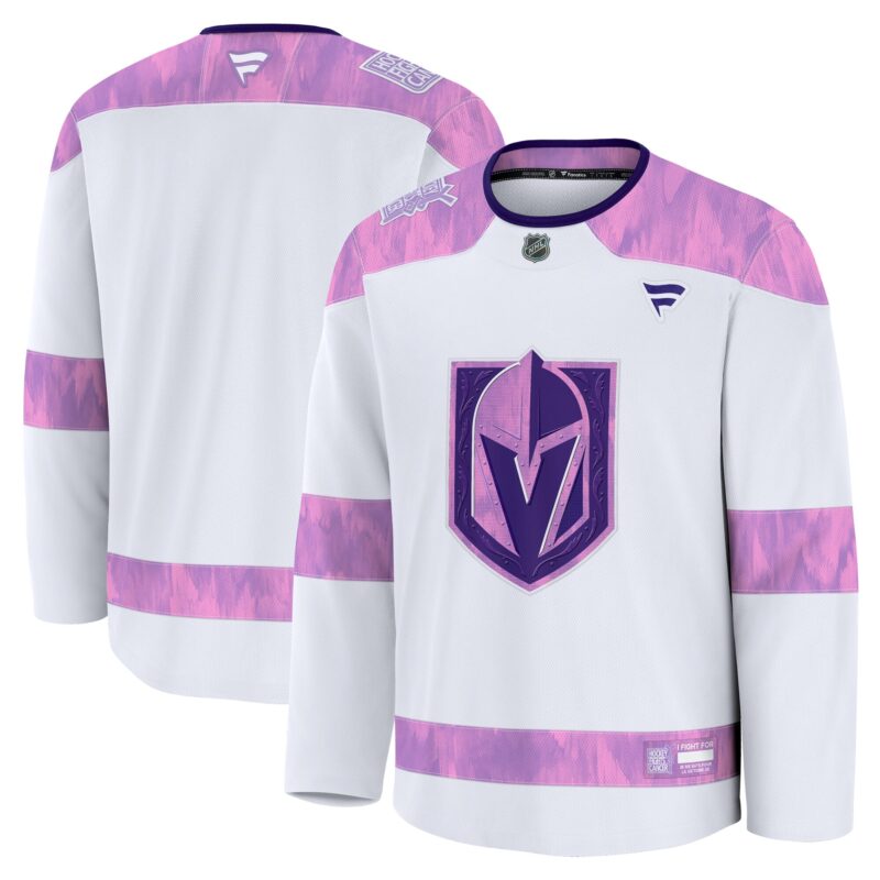 Vegas Golden Knights 2024 Hockey Fights Cancer Practice Jersey - White