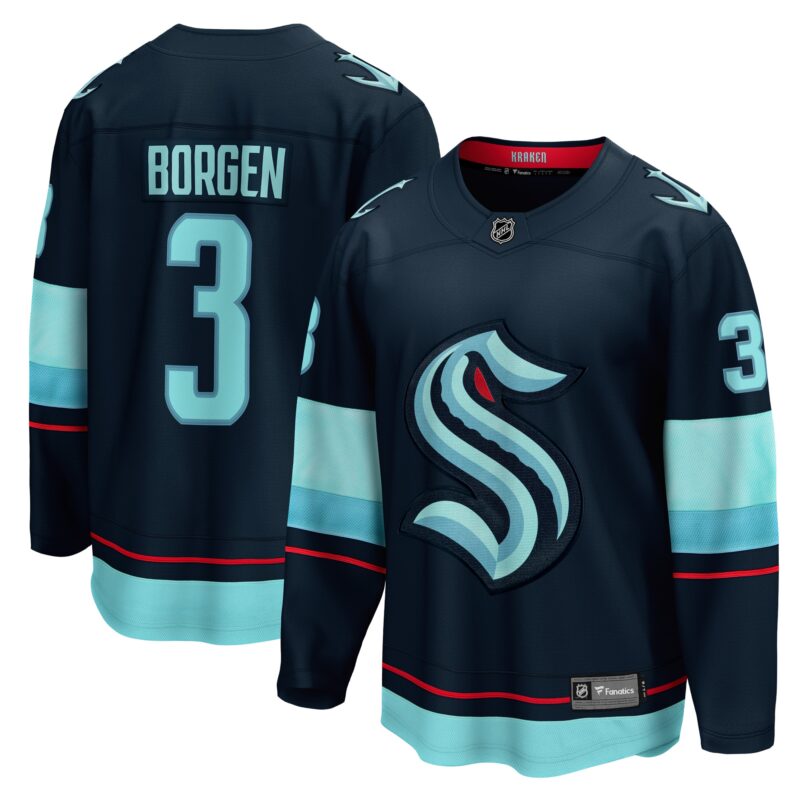 Will Borgen Seattle Kraken Home Breakaway Player Jersey - Deep Sea Blue