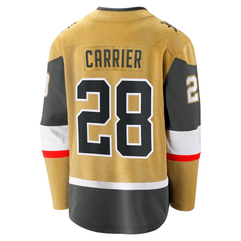 William Carrier Vegas Golden Knights Home Breakaway Jersey - Gold - Image 3