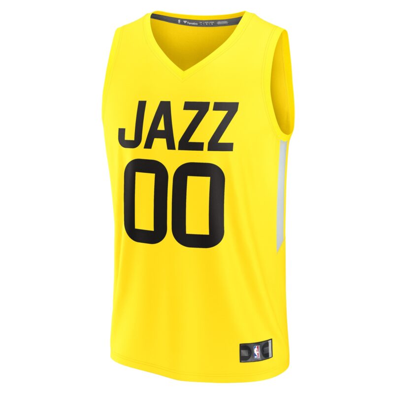 Utah Jazz Fast Break Custom Jersey - Icon Edition - Yellow - Image 2