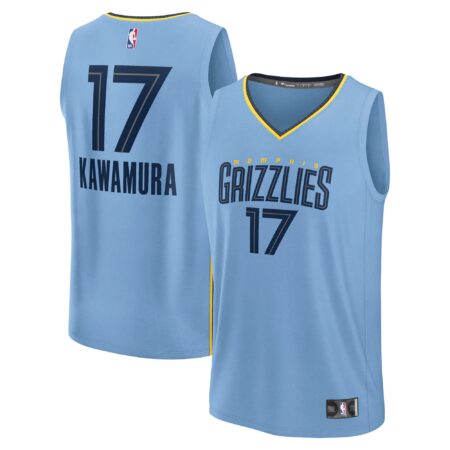Yuki Kawamura Memphis Grizzlies Fast Break Player Jersey - Statement Edition - Light Blue