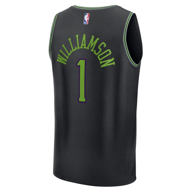 Zion Williamson New Orleans Pelicans Fast Break Jersey - Black - City Edition - Image 3