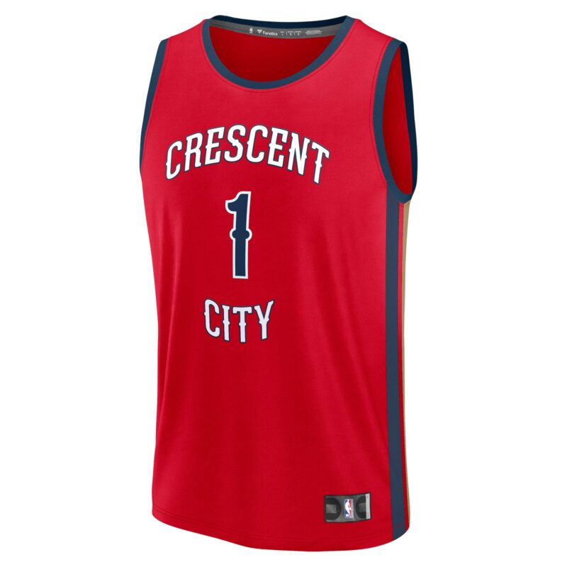 Zion Williamson New Orleans Pelicans Fast Break Player Jersey - Statement Edition - Red - Image 2