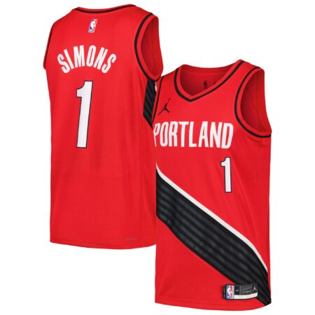 Anfernee Simons Portland Trail Blazers Brand Swingman Player Jersey - Statement Edition - Red