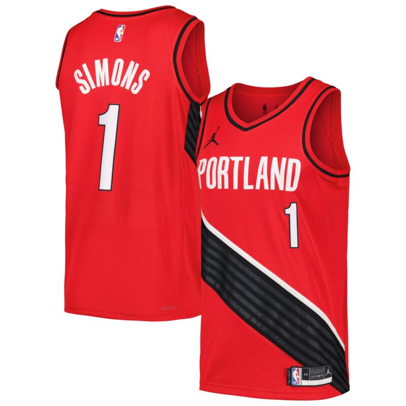 Anfernee Simons Portland Trail Blazers Brand Swingman Player Jersey - Statement Edition - Red