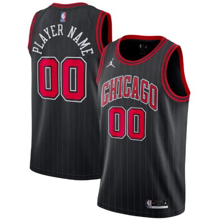 Chicago Bulls Brand Swingman Custom Jersey - Statement Edition - Black