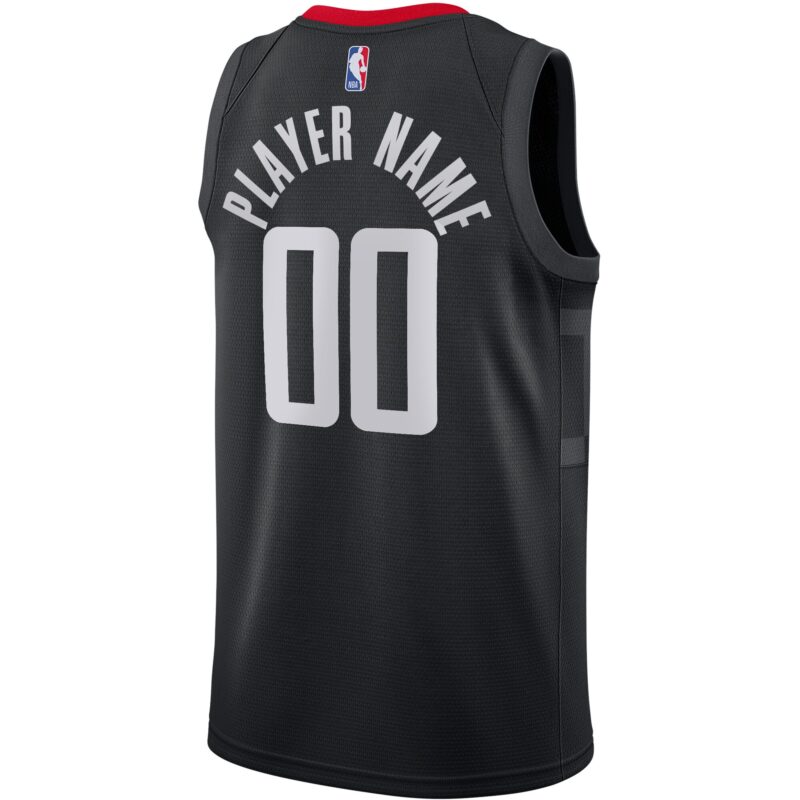 Houston Rockets Brand Swingman Custom Jersey - Statement Edition - Black - Image 3