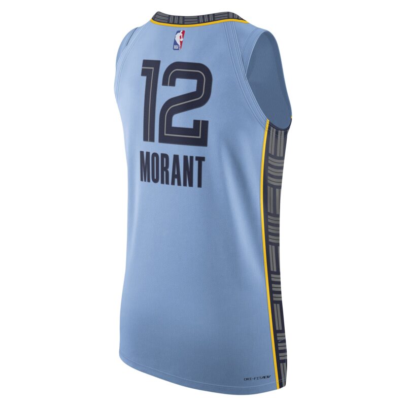 Ja Morant Memphis Grizzlies Brand Player Jersey - Statement Edition - Light Blue - Image 3
